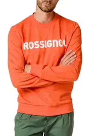Rossignol Sweatshirt Pullover Pulli Jumper Sport Retro Logo Comfy Sweater Gewicht und Wärme: Mit 280 g/m2 ist es die perfekte Wahl orange XL