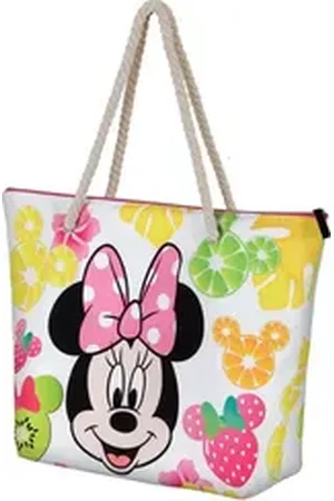 Disney Karactermania Strandtasche Minnie Maus Fruits Soleil Tragetasche, große Henkel bunt