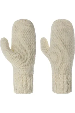 Seeberger Strickhandschuhe (1-St) Damenhandschuhe mit Futter weiß