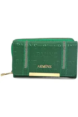 Armine Geldbörse Armine Portemonnaie Damen, Premium Qualität Groß Damengeldbörsen, Poly grün