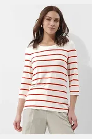 ALBA MODA 3/4-Arm-Shirt Shirt rot|weiß 48