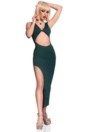 Chilirose Partykleid Langes Kleid CR4445 grün - (L/XL,S/M) grün S/M