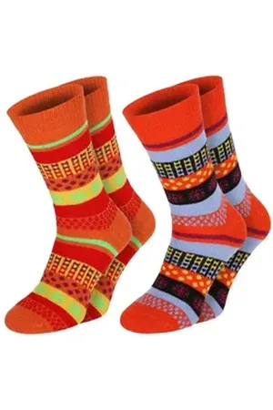Chili Lifestyle Norwegersocken WOOL FASHION Wollsocken Schafwolle Socken in modischem Mustermix (Multipack, 2-Paar, 2 Farbdesigns) Weichbund ohne Gummidruck blau|bunt|gelb|rot|schwarz 43-46