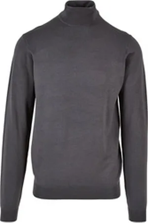 Urban classics Rundhalspullover Herren Knitted Turtleneck Sweater (1-tlg) grau L
