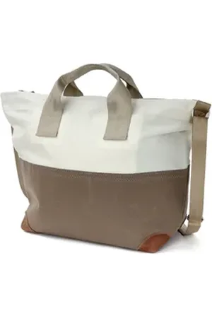 360° 360Grad Strandtasche Schultertasche Suutje, Weiss Taupe Grau, Persenning, recyceltes Segel weiß