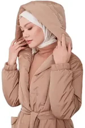 Armine Steppmantel Armine Steppjacke Damen, Warm Mantel Damen Lang, Winterjacke Damen mit beige 40-42