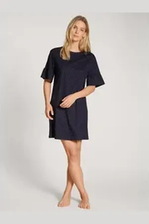 Calida Pyjama DAMEN Nightshirt blau