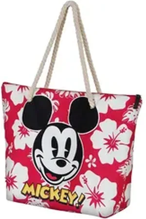 Disney Karactermania Strandtasche Micky Maus Hawaii Soleil Tragetasche, große Henkel rot
