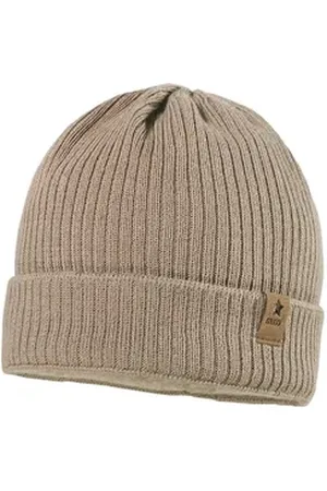 maximo Strickmütze GOTS BABY-Beanie, Umschlag Fleecefutter (1-St) braun 37