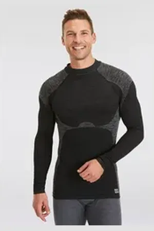 Heatkeeper Thermounterhemd Thermo Langarmshirt schwarz L