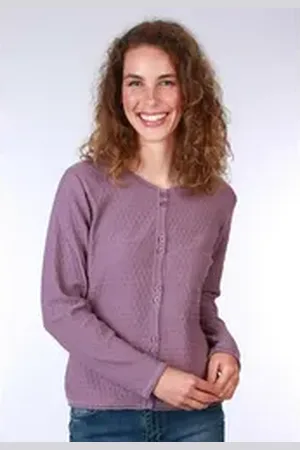 Deerberg Strickjacke Hilda lila XL