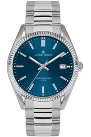 Jacques Lemans Quarzuhr Derby Edelstahl/Blau blau