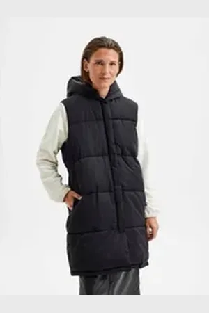 SELECTED FEMME Steppweste Warme Puffer Stepp Weste Wattierte Übergangsjacke SLFELLA SLFELLA PUFFER VEST B schwarz 42