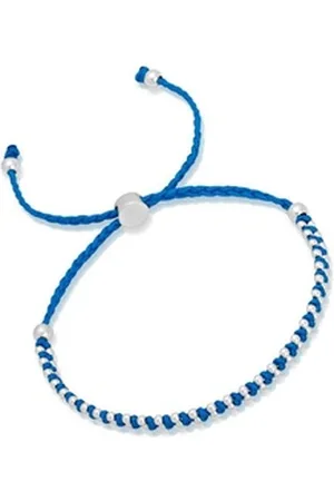 Unique Quarzuhr Blaues Textilarmband mit Silberelementen TXB0046