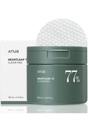 ANUA Augenpads Heartleaf 77% Toner Pads – Beruhigende Pflege, 1-tlg., und sanfte Exfoliation für einen strahlenden Teint, enthält 70 Pads, entzündungshemmend, beruhigend, nicht komedogen