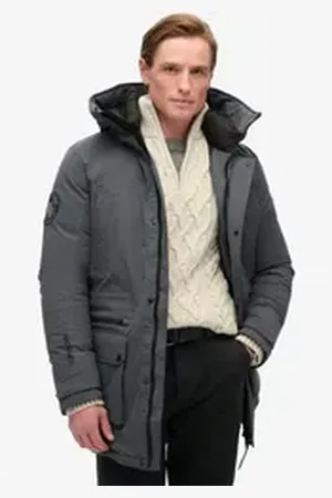 Superdry Steppjacke City Padded Parka Jacket grau XL