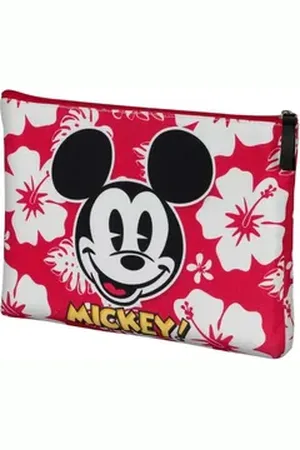 KARACTERMANIA Kulturbeutel Disney Micky Maus Kosmetiktasche Kulturtasche Waschtasche Strandtasche, tolles Motiv rot