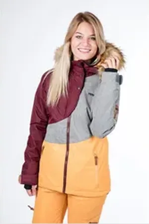 CNSRD Skijacke JILIAN A CS WOMEN Mit abnehmbarem Kunstfellkragen rot 38