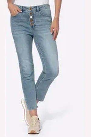 Heine Jeansshorts 5-Pocket-Jeans blau 50