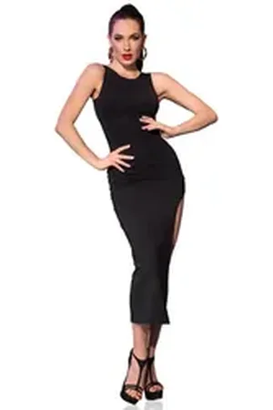 Chilirose Partykleid Langes Kleid CR4441 schwarz - (L/XL,S/M) schwarz S/M