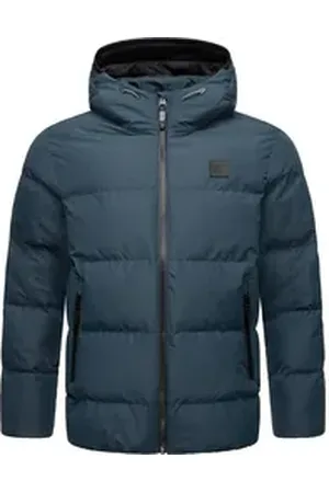 Ragwear Steppjacke Norg wasserdichte Herren Winterjacke blau L (52)