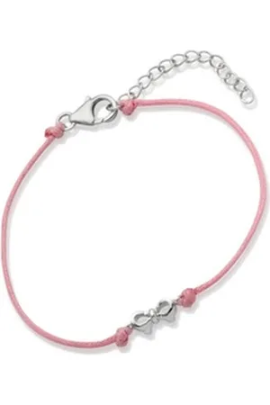 Unique Quarzuhr Rosa Textilarmband mit Silberelementen TXB0018