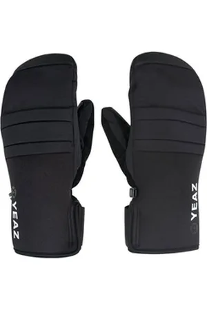 YEAZ Skihandschuhe POW Fausthandschuhe (2-St) Touch-Funktion & Wrist-Band schwarz XS