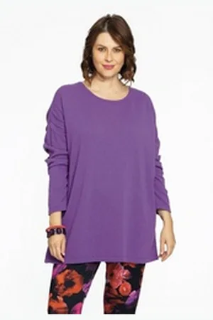 Yoek Longpullover Damen Pullover Große Größen lila 38/40