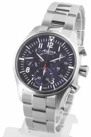 Alpina Watches Chronograph Swiss Made Herren Uhr Startimer Pilot Chronograph 42mm Neu, Saphirglas, 10 ATM, Zeiger nachleuchtend, viele Funktionen
