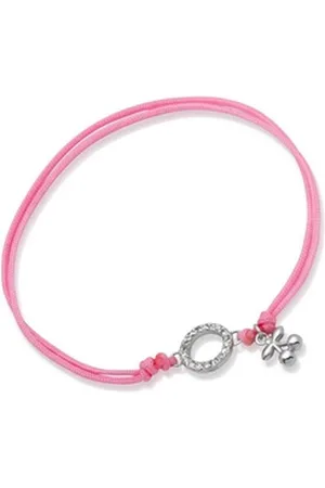 Unique Quarzuhr Rosa Textilarmband mit Silberelementen TXB0019