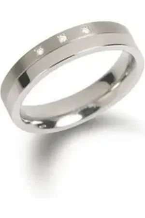 Boccia Titanium Boccia Fingerring Boccia Ring Titan mit Brillanten Gr. 54 0129-0354 (kein Set, 1-tlg) grau