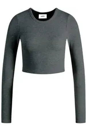 JJXX Langarmshirt JXFELINE (1-tlg) Plain/ohne Details grau L