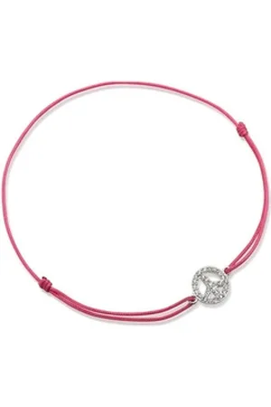 Unique Quarzuhr Pinkfarbenes Textilarmband mit Silberelement TXB0056