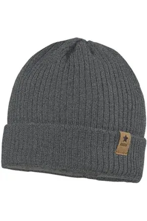 maximo Strickmütze GOTS BABY-Beanie, Umschlag Fleecefutter (1-St) grau 37