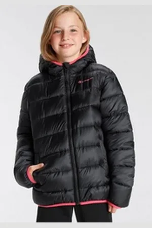 Champion Steppjacke Outdoor Hooded Jacket - für Kinder für Kinder schwarz XXL (176)