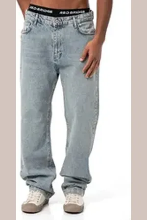 Redbridge Weite Jeans Red Bridge Herren Baggy Jeanshose 5-Pocket-Style blau W34L32