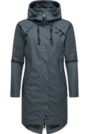 Ragwear Jerseymantel Rejany Wasserdichter Damen Parka für die Übergangszeit grau M (38)