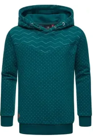 Ragwear Hoodie Kristla Sweat Mädchen Kapuzensweater mit großer Kapuze grün 128