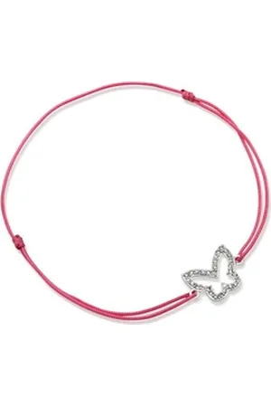Unique Quarzuhr Pinkfarbenes Textilarmband mit Silberelement TXB0070