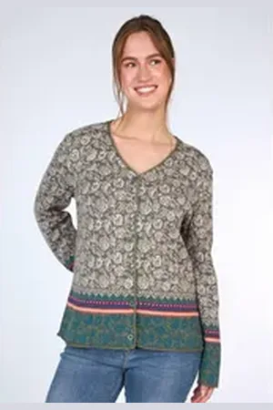 Deerberg Strickjacke Christianje grün 36
