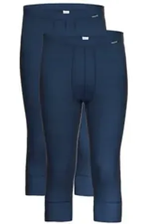 Ammann Lange Unterhose 2er Pack Jeans (Spar-Set, 2-St) Lange Unterhose - Baumwolle - mit Eingriff blau 7