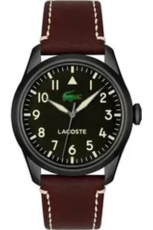 Lacoste Quarzuhr ADVENTURER 2011299, Armbanduhr, Herrenuhr, Mineralglas, Lederarmband braun
