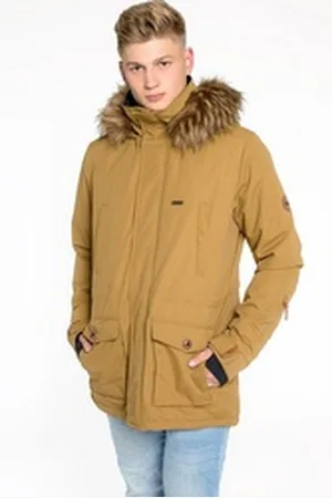 CNSRD Funktionsparka TRAVIS PARKA CS MEN mit hochschließendem Kragen und Kapuze braun L