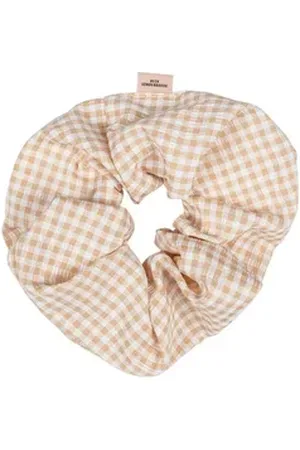 Beck Söndergaard Haargummi Abrielle Scrunchie Damen mit Streifenmuster aus Polyamid - One Size weiß