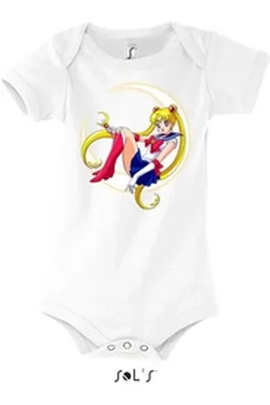 Blondie & Brownie Strampler Baby Fun Comic Sailor Moon Anime Manga weiß 12-18