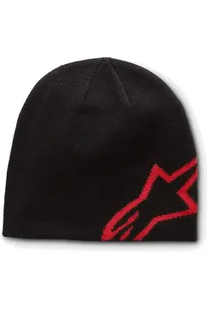 Alpinestars Strickmütze Beanie Logo Rot (Schwarz)
