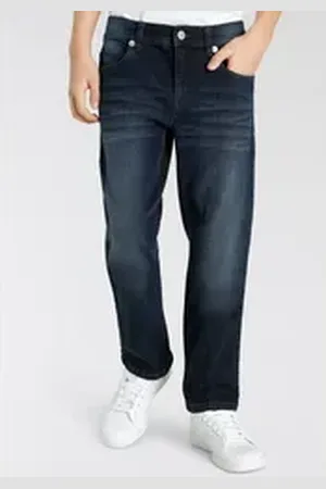 KangaROOS Stretch-Jeans, regular fit mit geradem Beinverlauf bequeme Passform, gerades Bein, niedrige Leibhöhe blau 164