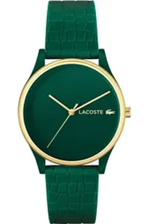 Lacoste Quarzuhr CROCODELLE 2001247, Armbanduhr, Damenuhr, Mineralglas, analog, Silikonarmband grün