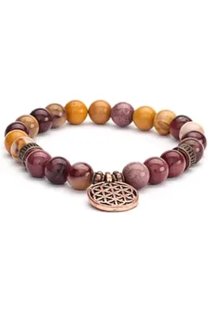 BODHI Perlenarmband Mala Armband mit Dotterstein, Modeschmuck