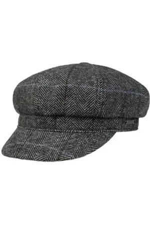 Stetson Ballonmütze (1-St) Baker-Boy-Mütze mit Schirm grau|schwarz M (56-57 cm)
